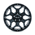 RTX Wheels - Goliath - Black - Satin Black with Milled Rivets - 17" x 9", -15 Offset, 5x127 (Bolt pattern), 71.5mm HUB