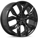 RTX Wheels - Venom - Black - Gloss Black - 17" x 7", 40 Offset, 5x115 (Bolt pattern), 70.30mm HUB