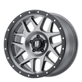 XD Series - XD127 BULLY - Grey - Matte Gray Black Ring - 17" x 9", -12 Offset, 6x139.7 (Bolt pattern), 106.1mm HUB