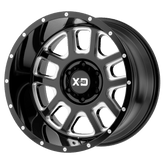 XD Series - XD828 DELTA - Black - Gloss Black Milled - 20" x 9", -12 Offset, 5x127 (Bolt pattern), 72.56mm HUB