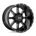 XD Series - XD838 MAMMOTH - Black - Gloss Black Milled - 20" x 10", -18 Offset, 5x127/139.7 (Bolt pattern), 78.1mm HUB