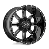 XD Series - XD838 MAMMOTH - Black - Gloss Black Milled - 20" x 9", 0 Offset, 8x165.1 (Bolt pattern), 125.1mm HUB