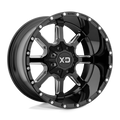 XD Series - XD838 MAMMOTH - Black - Gloss Black Milled - 24" x 14", -76 Offset, 8x165.1 (Bolt pattern), 125.1mm HUB