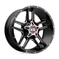 XD Series - XD839 CLAMP - Black - Gloss Black Milled - 22" x 10", -18 Offset, 8x165.1 (Bolt pattern), 125.1mm HUB