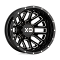 XD Series - XD843 GRENADE DUALLY - Black - Gloss Black Milled - 17" x 6.5", -155 Offset, 8x210 (Bolt pattern), 154.3mm HUB