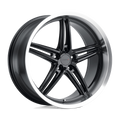 TSW Wheels - VARIANTE - Black - Gloss Black with Machined Lip - 19" x 9.5", 39 Offset, 5x120 (Bolt pattern), 76.1mm HUB