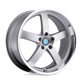 Beyern - RAPP - Silver - Silver with Mirror Cut Lip - 20" x 10", 25 Offset, 5x120 (Bolt pattern), 74.1mm HUB