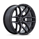 Fuel - FLUX - Black - Gloss Black Brushed Face with Gray Tint - 22" x 12", -44 Offset, 6x135 (Bolt pattern), 87.1mm HUB