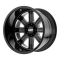 Moto Metal - MO402 - Black - Gloss Black Milled - 20" x 10", -24 Offset, 6x139.7 (Bolt pattern), 106.1mm HUB