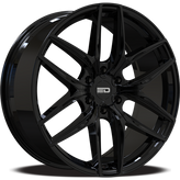 Euro Design - Forza 6 - Black - Gloss Black - 22" x 9.5", 30 Offset, 6x139.7 (Bolt pattern), 95.1mm HUB