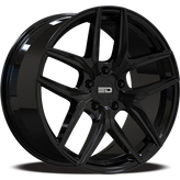 Euro Design - Forza - Black - Gloss Black - 22" x 9.5", 20 Offset, 5x112 (Bolt pattern), 66.6mm HUB