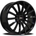 Euro Design - Sacco - Black - Gloss Black - 18" x 7.5", 40 Offset, 5x112 (Bolt pattern), 66.6mm HUB