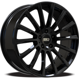 Euro Design - Sacco - Black - Gloss Black - 18" x 7.5", 40 Offset, 5x112 (Bolt pattern), 66.6mm HUB