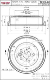 Brake Drum Rear Eurorotor TOD-46