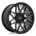 Black Rhino - SHOCKWAVE - Black - Gloss Black with Milled Spokes - 20" x 9.5", -18 Offset, 5x127 (Bolt pattern), 71.5mm HUB