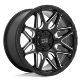 Black Rhino - SHOCKWAVE - Black - Gloss Black with Milled Spokes - 20" x 9.5", -18 Offset, 5x127 (Bolt pattern), 71.5mm HUB