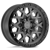 Black Rhino - SPROCKET - Gunmetal - Matte Gunmetal with Black Ring - 17" x 9.5", -18 Offset, 6x139.7 (Bolt pattern), 112.1mm HUB