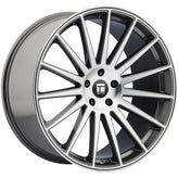 Touren - TR92 - Gunmetal - GLOSS GRAPHITE/MACHINED FACE - 20" x 9", 35 Offset, 5x112 (Bolt Pattern), 66.6mm HUB