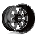 Moto Metal - MO962 - Black - GLOSS BLACK MILLED - 22" x 10", -18 Offset, 6x135, 139.7 (Bolt Pattern), 106.1mm HUB