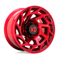 XD Series - XD860 ONSLAUGHT - CANDY RED - 20" x 12", -44 Offset, 5x127 (Bolt Pattern), 71.5mm HUB