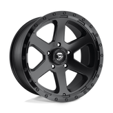 Fuel - D589 RIPPER - Black - MATTE BLACK GLOSS BLACK LIP - 18" x 9", -12 Offset, 5x127 (Bolt Pattern), 78.1mm HUB