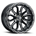 Vision Wheel Off-Road - 405 KORUPT - Black - Gloss Black Milled Spoke - 17" x 9", 12 Offset, 5x150 (Bolt Pattern), 110.2mm HUB