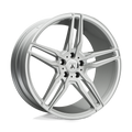 Asanti Black - ABL-12 ORION - Silver - BRUSHED SILVER CARBON FIBER INSERT - 20" x 10.5", 38 Offset, 5x112 (Bolt Pattern), 72.6mm HUB