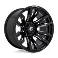 Fuel - D673 BLITZ - Black - GLOSS BLACK MILLED - 22" x 12", -44 Offset, 8x165.1 (Bolt Pattern), 125.1mm HUB