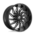 Fuel - D744 SABER - Black - GLOSS BLACK MILLED - 20" x 9", 1 Offset, 8x170 (Bolt Pattern), 125.1mm HUB