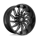 Fuel - D744 SABER - Black - GLOSS BLACK MILLED - 20" x 9", 1 Offset, 8x170 (Bolt Pattern), 125.1mm HUB