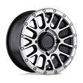 Black Rhino Powersports - LA PAZ UTV - Black - SEMI GLOSS BLACK WITH MACHINED FACE - 15" x 7", 51 Offset, 4x137 (Bolt Pattern), 106.1mm HUB