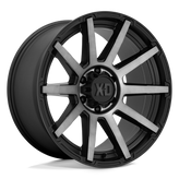 XD Series - XD847 OUTBREAK - Black - SATIN BLACK WITH GRAY TINT - 20" x 9", 18 Offset, 8x165.1 (Bolt Pattern), 125.1mm HUB