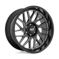 Moto Metal - MO805 - Black - GLOSS BLACK MILLED - 22" x 10", -18 Offset, 8x180 (Bolt Pattern), 124.2mm HUB