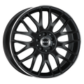 Mak Wheels - ARROW - Black - GLOSS BLACK MIRROR RING - 17" x 7.5", 48 Offset, 5x112 (Bolt Pattern), 66.6mm HUB