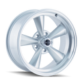 Ridler - 675 - Silver - SILVER/MACHINED LIP - 15" x 7", 0 Offset, 5x114.3 (Bolt Pattern), 83.8mm HUB