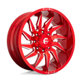 Fuel - D745 SABER - CANDY RED MILLED - 22" x 12", -44 Offset, 6x135 (Bolt Pattern), 87.1mm HUB