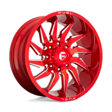 Fuel - D745 SABER - CANDY RED MILLED - 22" x 12", -44 Offset, 6x135 (Bolt Pattern), 87.1mm HUB