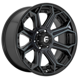 Fuel - D704 SIEGE - Black - GLOSS MACHINED DOUBLE DARK TINT - 22" x 12", -44 Offset, 8x180 (Bolt Pattern), 124.2mm HUB