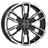 Mak Wheels - PEAK - Black - BLACK MIRROR - 20" x 9", 27 Offset, 6x139.7 (Bolt Pattern), 77.8mm HUB