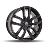 DTD - BLIZZARD - Black - Gloss Black - 16" x 6.5", 38 Offset, 5x100 (Bolt Pattern), 54.1mm HUB