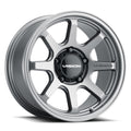 Vision Wheel Off-Road - 351 FLOW - Grey - Satin Grey - 17" x 9", -12 Offset, 5x127 (Bolt Pattern), 78.1mm HUB