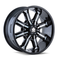 Mayhem - BEAST - Black - BLACK/MILLED SPOKES - 17" x 9", 18 Offset, 6x135, 139.7 (Bolt Pattern), 106mm HUB