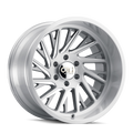 Cali Off-Road - INVADER - Silver - BRUSHED & CLEAR COATED - 20" x 10", -25 Offset, 5x127 (Bolt Pattern), 71.5mm HUB