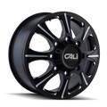 Cali Off-Road - BRUTAL - Black - BLACK/MILLED SPOKES - 22" x 8.25", 127 Offset, 8x210 (Bolt Pattern), 154.2mm HUB