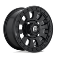 Fuel UTV - D630 TACTIC - Black - MATTE BLACK - 14" x 7", 38 Offset, 4x156 (Bolt Pattern), 132mm HUB