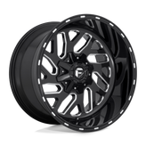 Fuel - D581 TRITON - Black - GLOSS BLACK MILLED - 22" x 14", -75 Offset, 6x135, 139.7 (Bolt Pattern), 106.1mm HUB