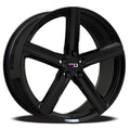 Euro Design - Spa - Black - Gloss Black - 17" x 7.5", 40 Offset, 5x108 (Bolt Pattern), 67.1mm HUB