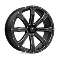 MSA Offroad Wheels - M42 BOUNTY - Black - SATIN BLACK MILLED - 18" x 7", 10 Offset, 4x156 (Bolt Pattern), 132mm HUB