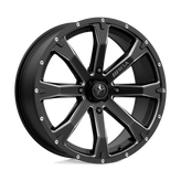 MSA Offroad Wheels - M42 BOUNTY - Black - SATIN BLACK MILLED - 18" x 7", 10 Offset, 4x156 (Bolt Pattern), 132mm HUB