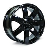 RTX Wheels - Nagano - Black - Gloss Black - 17" x 7.5", 45 Offset, 5x114.3 (Bolt Pattern), 64.1mm HUB